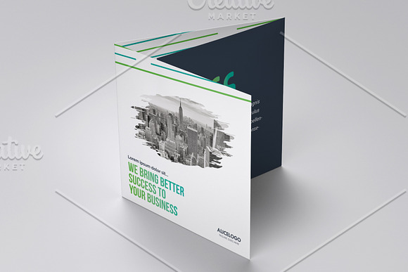 Square Trifold Brochure Template in Brochure Templates - product preview 5