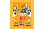 Language learning inspiration poster