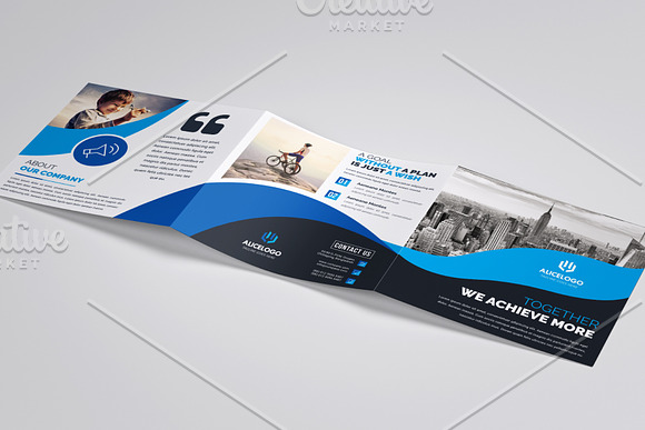 Square Trifold Brochure Template in Brochure Templates - product preview 2