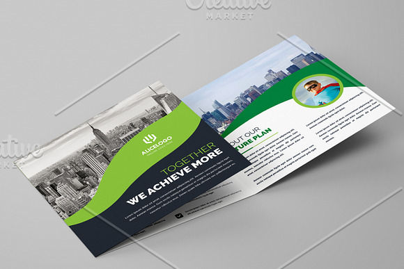 Square Trifold Brochure Template in Brochure Templates - product preview 8