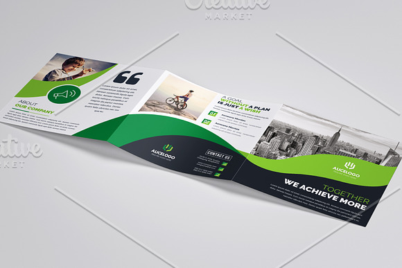Square Trifold Brochure Template in Brochure Templates - product preview 10