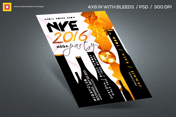 NEW YEAR Party Flyer Template PSD V3 in Flyer Templates - product preview 1