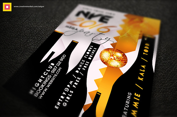 NEW YEAR Party Flyer Template PSD V3 in Flyer Templates - product preview 2
