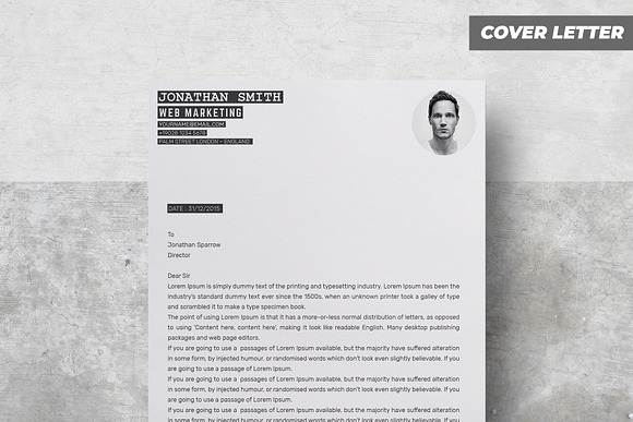Clean CV Resume Design Template in Resume Templates - product preview 1