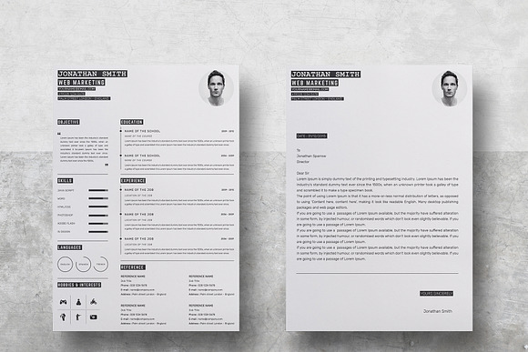 Clean CV Resume Design Template in Resume Templates - product preview 2