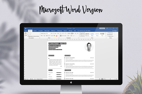 Clean CV Resume Design Template in Resume Templates - product preview 3
