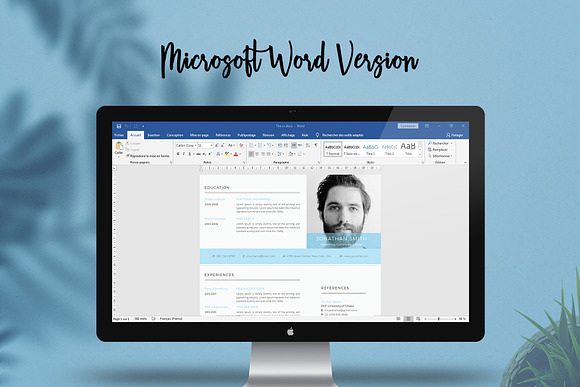 Clean Resume/Cv With MS Word Format in Resume Templates - product preview 3