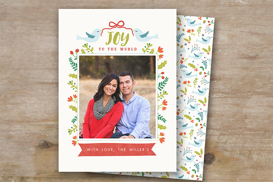 Christmas Card Template Photoshop in Card Templates - product preview 8