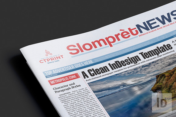 Slompret Newspaper Template in Magazine Templates - product preview 15