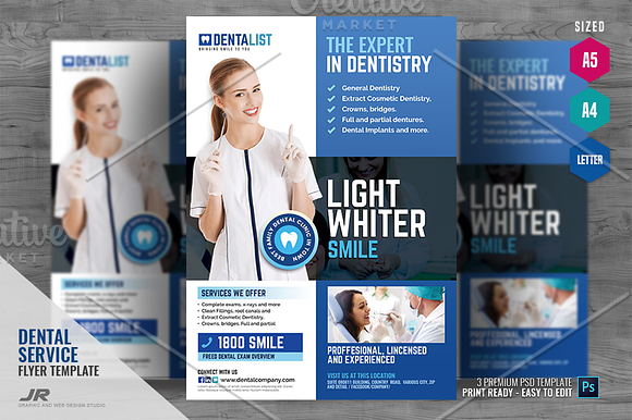 Dentist and Dental Clinic Flyer in Flyer Templates - product preview 3