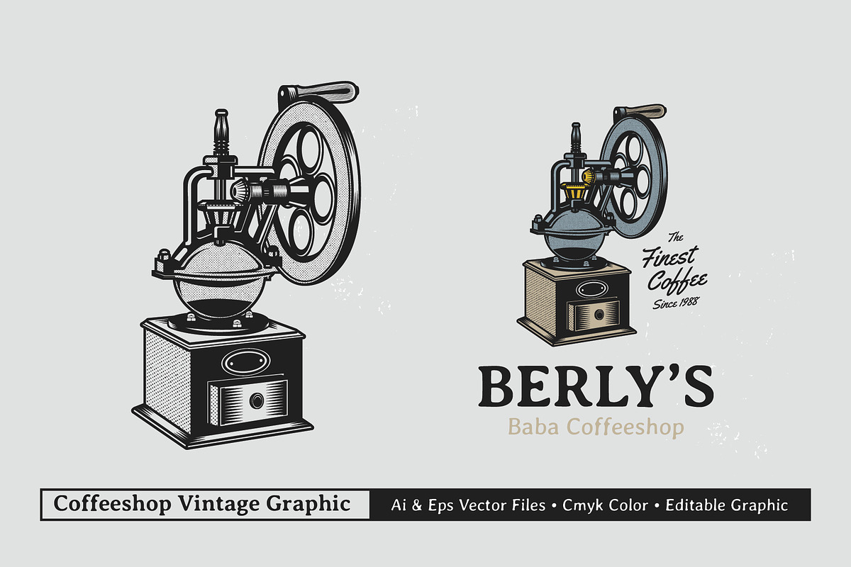 Vintage Coffee Branding in Logo Templates - product preview 8