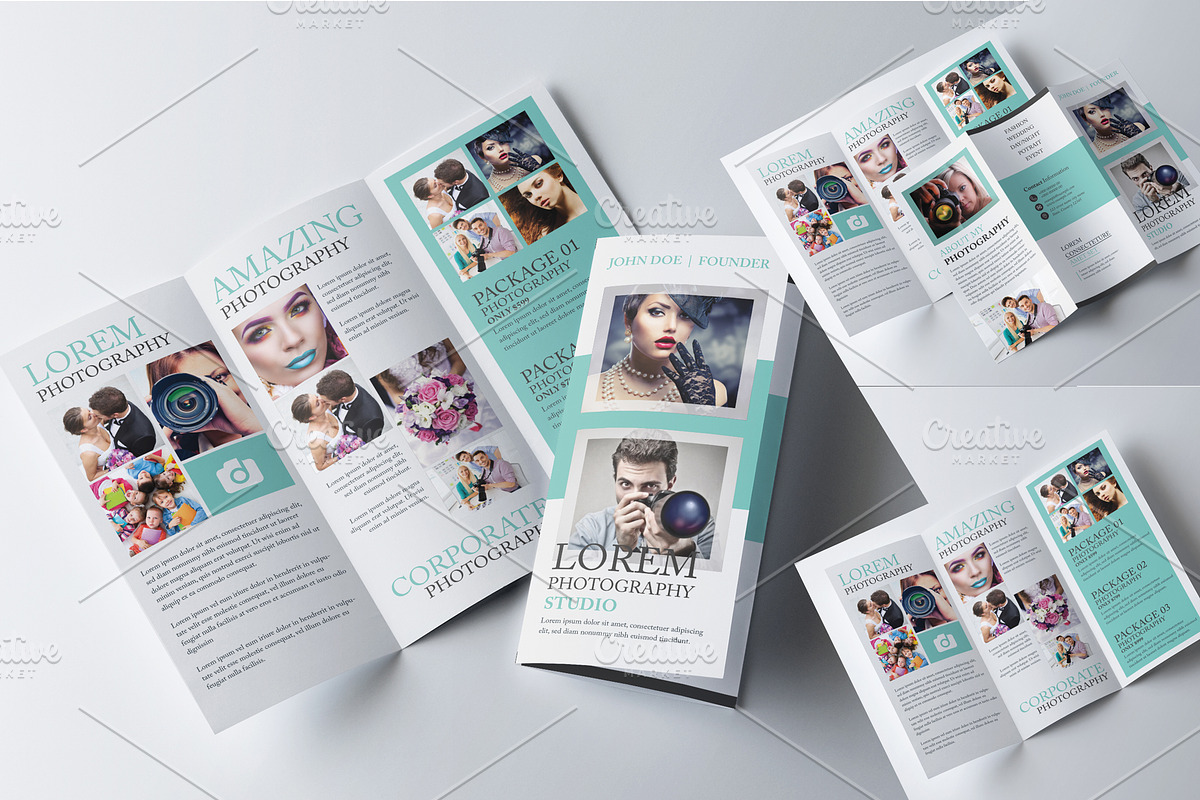 Photography Tri-fold Brochure in Brochure Templates - product preview 8