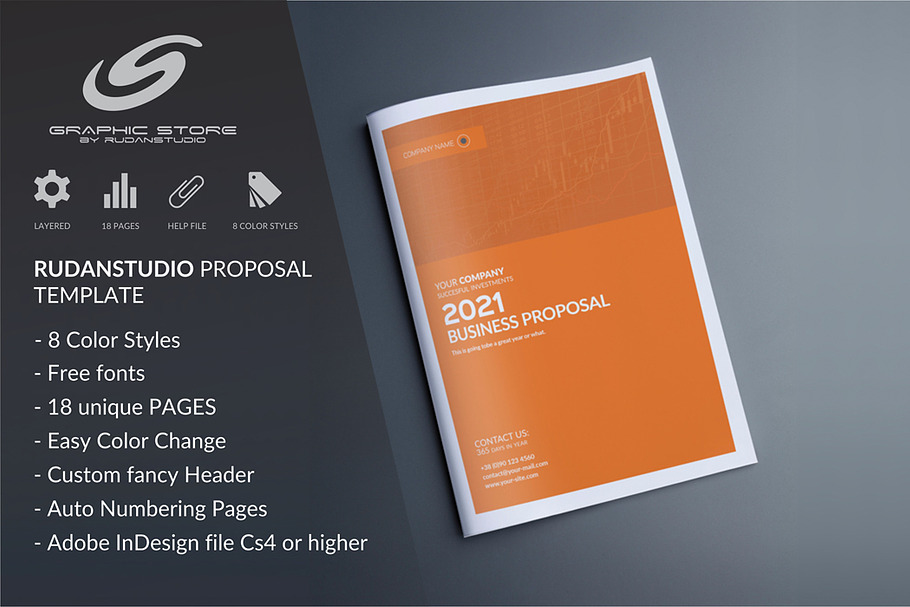 Rudanstudio Proposal Template in Brochure Templates - product preview 8