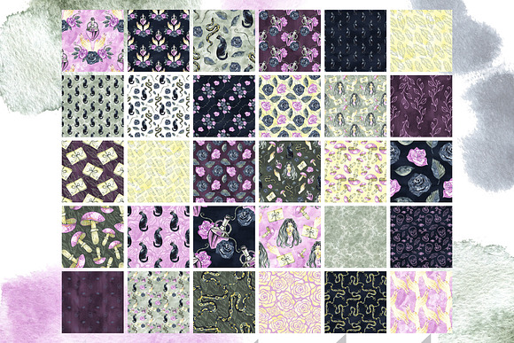 Dark fairy tale. Digital papers in Patterns - product preview 1