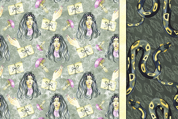 Dark fairy tale. Digital papers in Patterns - product preview 4
