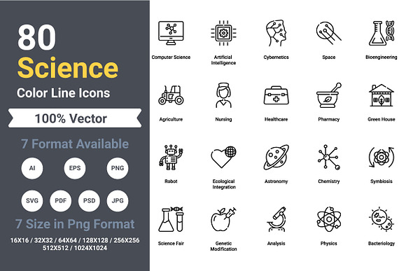 Science in Science Icons - product preview 9