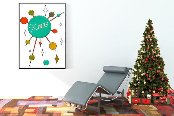 Retro Mid Century Holiday Party in Illustrations - product preview 5