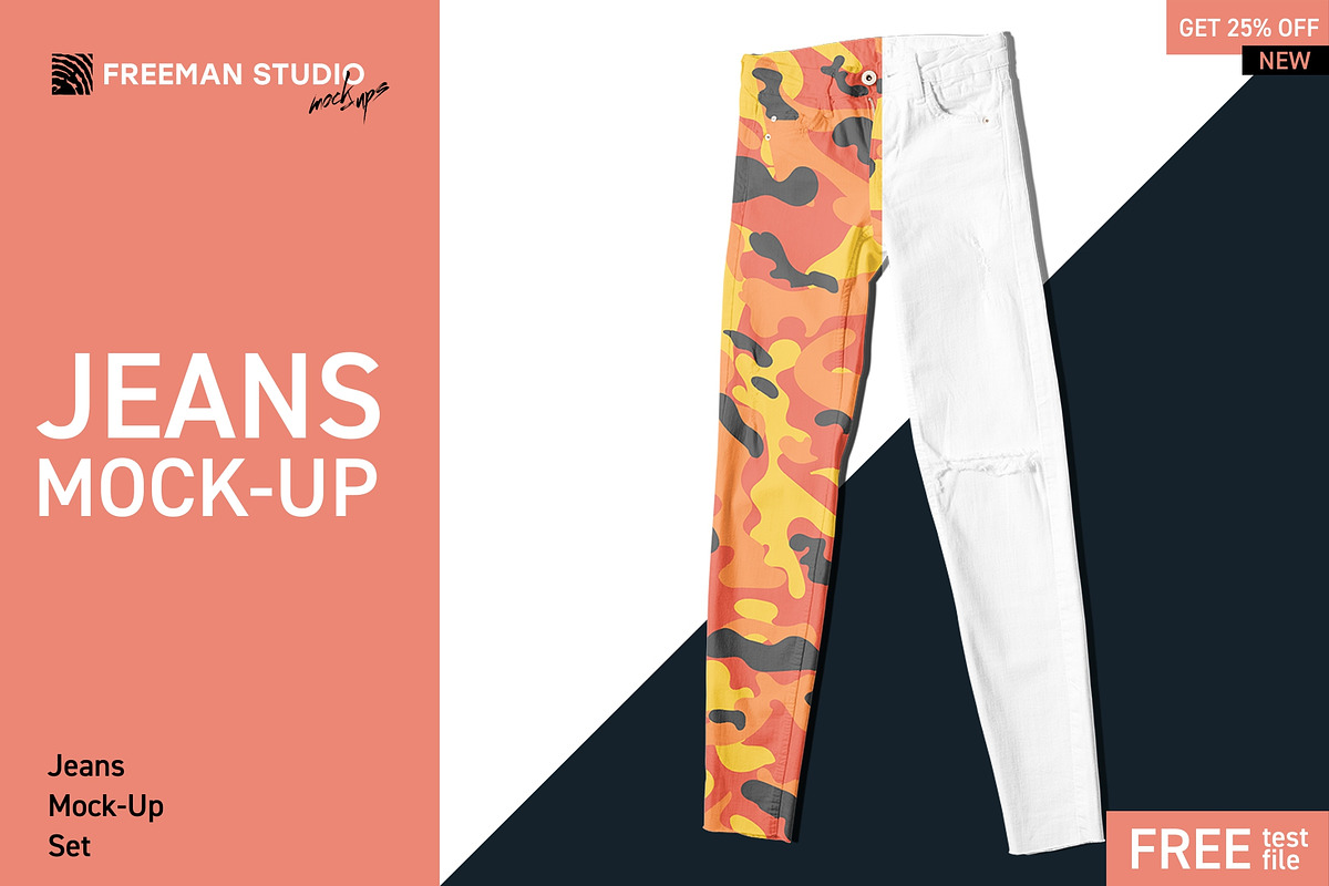 Jeans Mock-Up Set in Mockup Templates - product preview 8