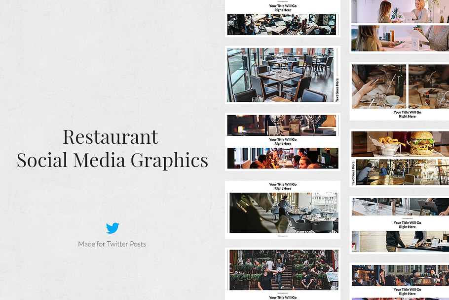 Restaurant Twitter Posts in Twitter Templates - product preview 8
