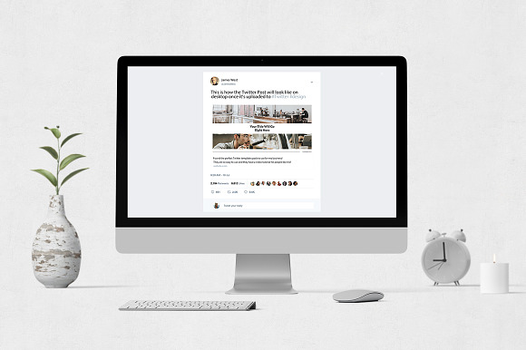 Restaurant Twitter Posts in Twitter Templates - product preview 3