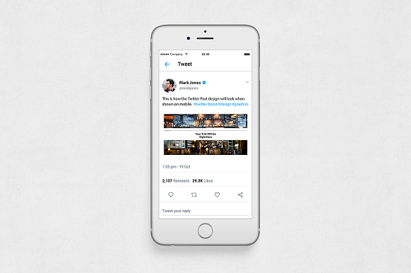 Restaurant Twitter Posts in Twitter Templates - product preview 5