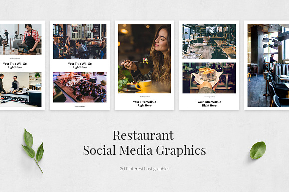 Restaurant Pinterest Posts in Pinterest Templates - product preview 1