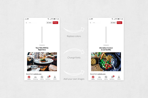 Restaurant Pinterest Posts in Pinterest Templates - product preview 4