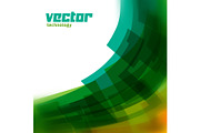 Vector background with green blurred
