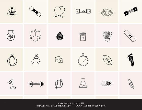 101 Hand Drawn Logo Elements Health in Illustrations - product preview 2