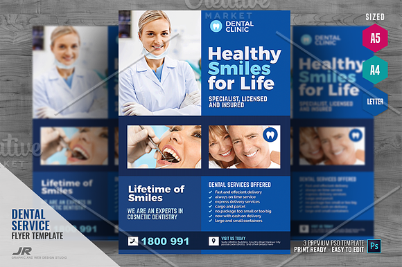 Dentistry and Dental Clinic Flyer in Flyer Templates - product preview 3