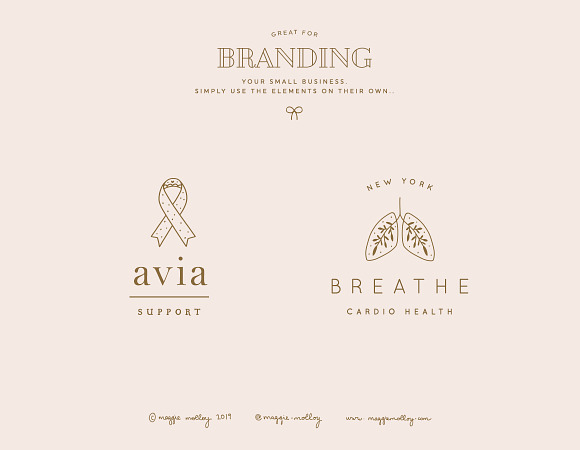 101 Hand Drawn Logo Elements Health in Illustrations - product preview 5