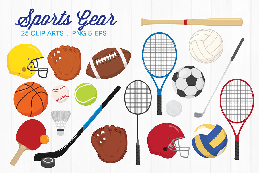 Sports Gear Clip Art in Illustrations - product preview 8