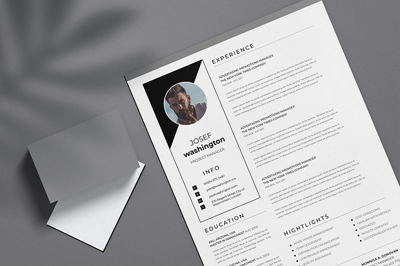 CV modern / minimaliste in Resume Templates - product preview 1