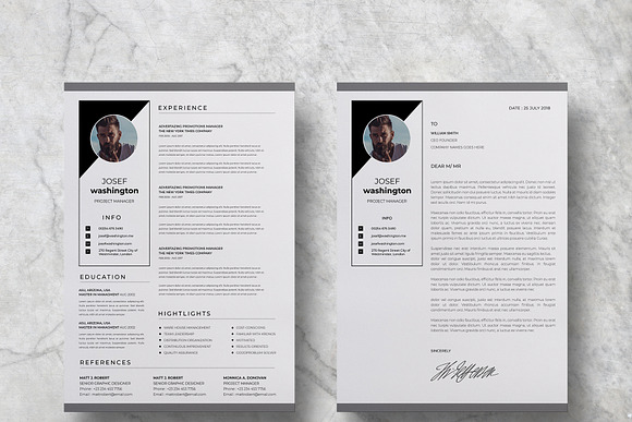 CV modern / minimaliste in Resume Templates - product preview 3