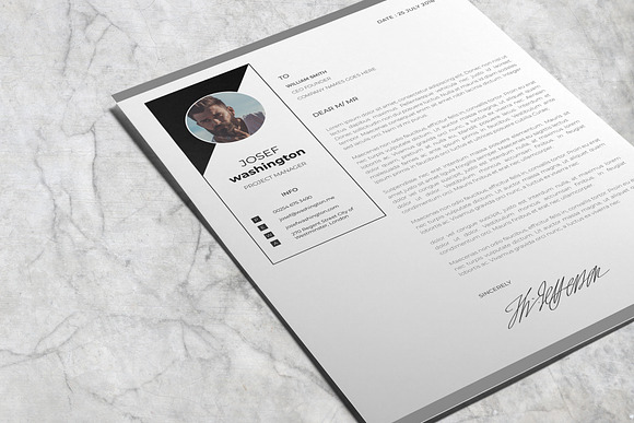 CV modern / minimaliste in Resume Templates - product preview 4