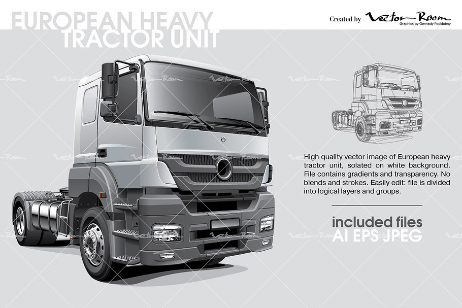 European Heavy Tractor Unit in Illustrations - product preview 8
