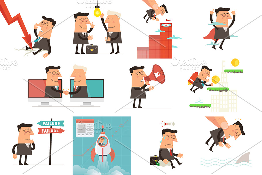 Businessman concept collection in Illustrations - product preview 8