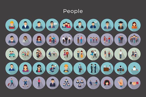 Flat Vector Icons People Set V2 in Icons - product preview 4