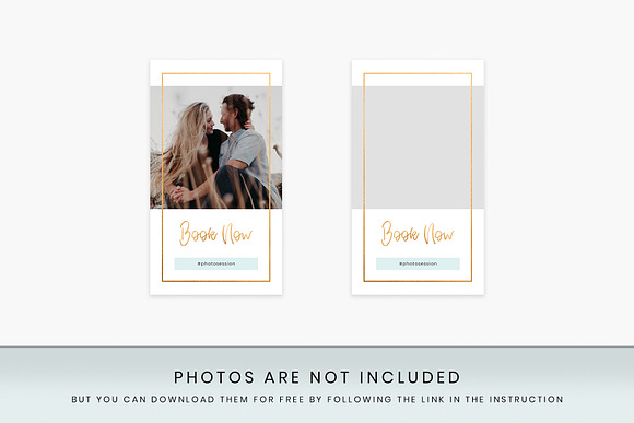 Instagram highlights, gold and mint in Instagram Templates - product preview 6