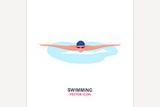 Vector swimming icon