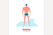 Vector swimming icon