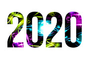 2020 - year number shining