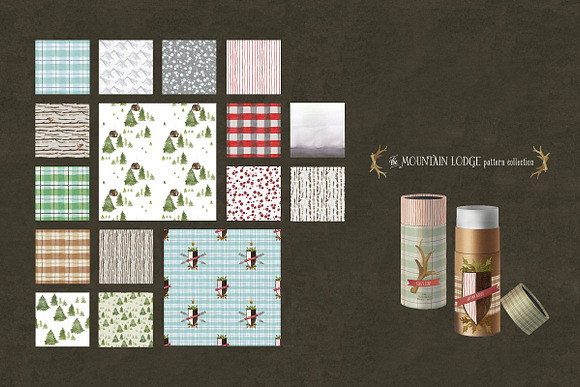 Woodland Mountain Lodge Bundle in Illustrations - product preview 10