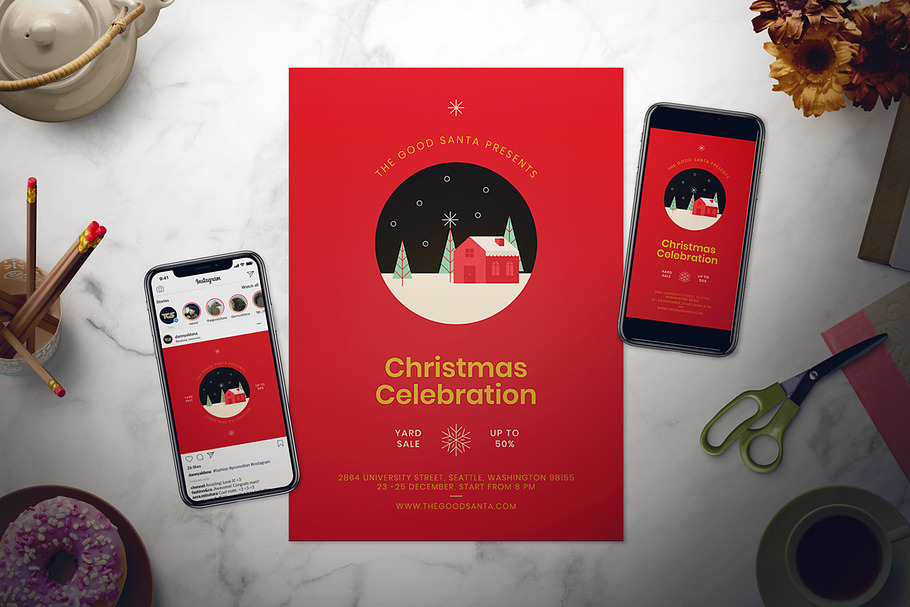 Christmas Flyer Set in Flyer Templates - product preview 8