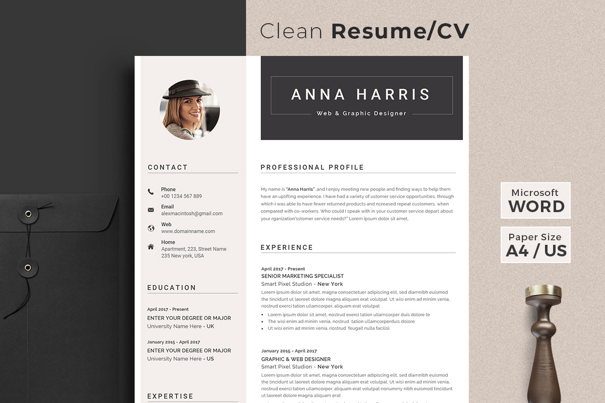 Resume / CV Template in Resume Templates - product preview 8