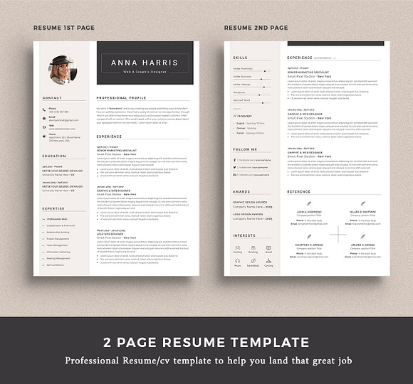 Resume / CV Template in Resume Templates - product preview 1