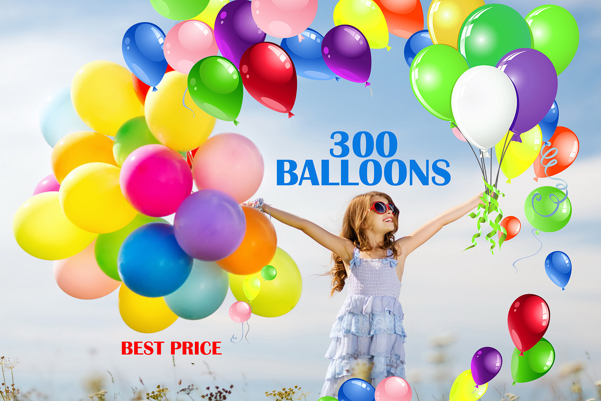 Balloons Overlays, balloon clipart in Objects - product preview 8