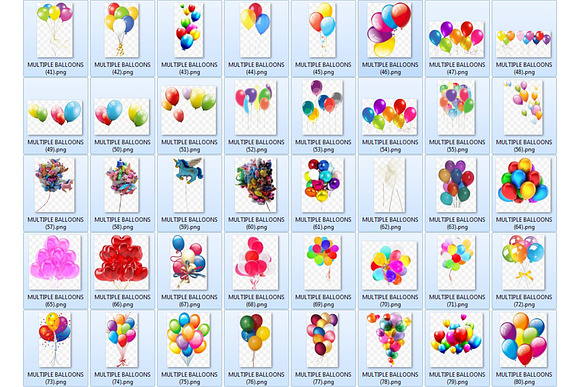 Balloons Overlays, balloon clipart in Objects - product preview 8