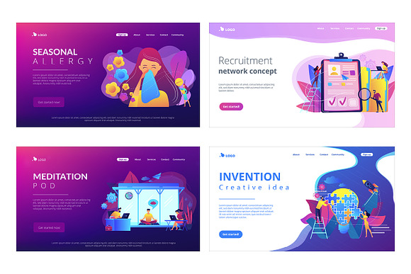 180 Landing page templates in Landing Page Templates - product preview 3
