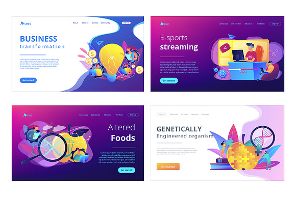 180 Landing page templates in Landing Page Templates - product preview 4